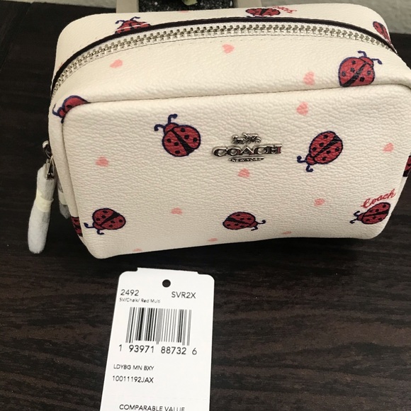 Coach Mini Boxy Cosmetic Case with Ladybug Print - Picture 3 of 6